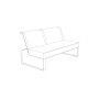 Egoe Moja two-seat sofa without armrests, view 2