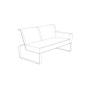 Egoe Moja two-seat sofa with right armrest, view 2