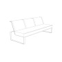 Egoe Moja three-seat sofa without armrests, view 2