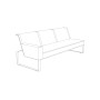 Egoe Moja three-seat sofa with left armrest, view 2