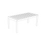 Egoe Sena rectangular table, jatoba, with grooves, view 2