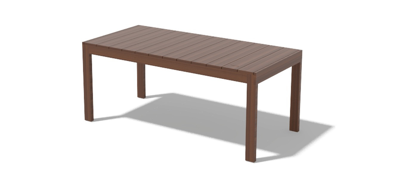 Egoe Sena rectangular table, jatoba
