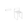 Egoe backrest for BISTROT, 36 cm