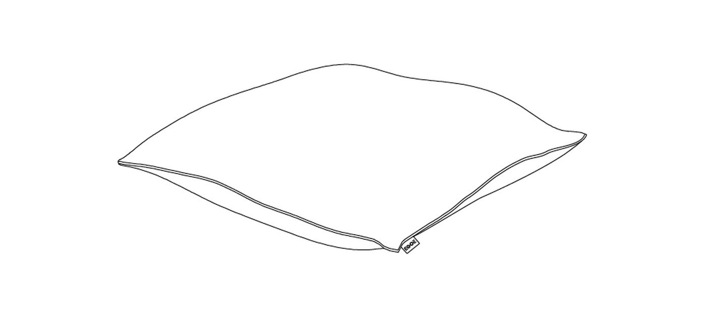 Egoe small square pillow with piping