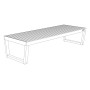 Egoe Barka three-seat bench without backrest, thermo ash