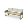Egoe Barka three-seat bench with armrests, thermo ash