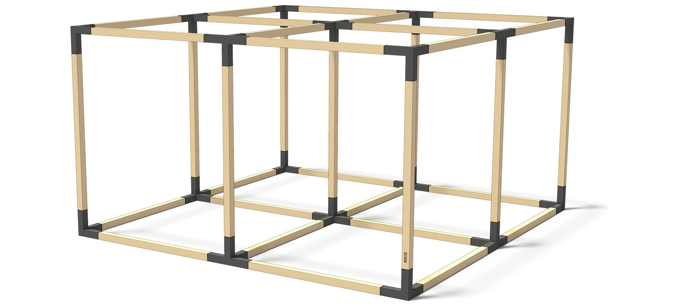 Egoe LEVA quadruple cube, larch