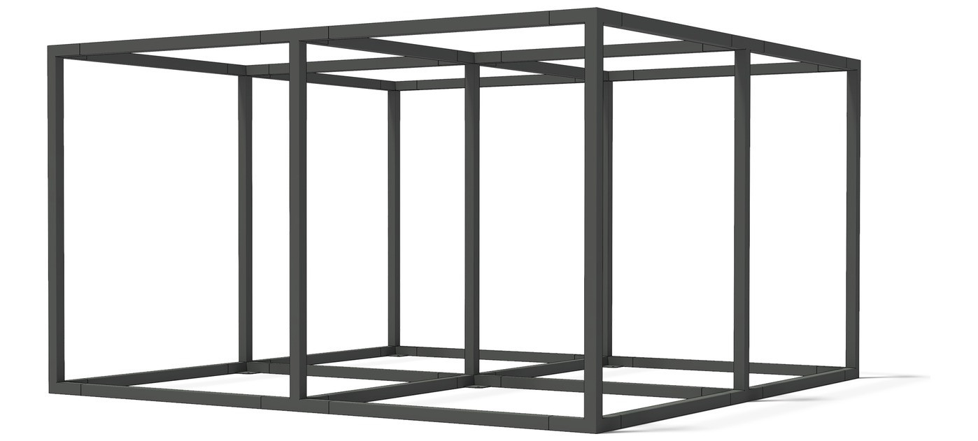 Egoe LEVA quadruple cube, steel