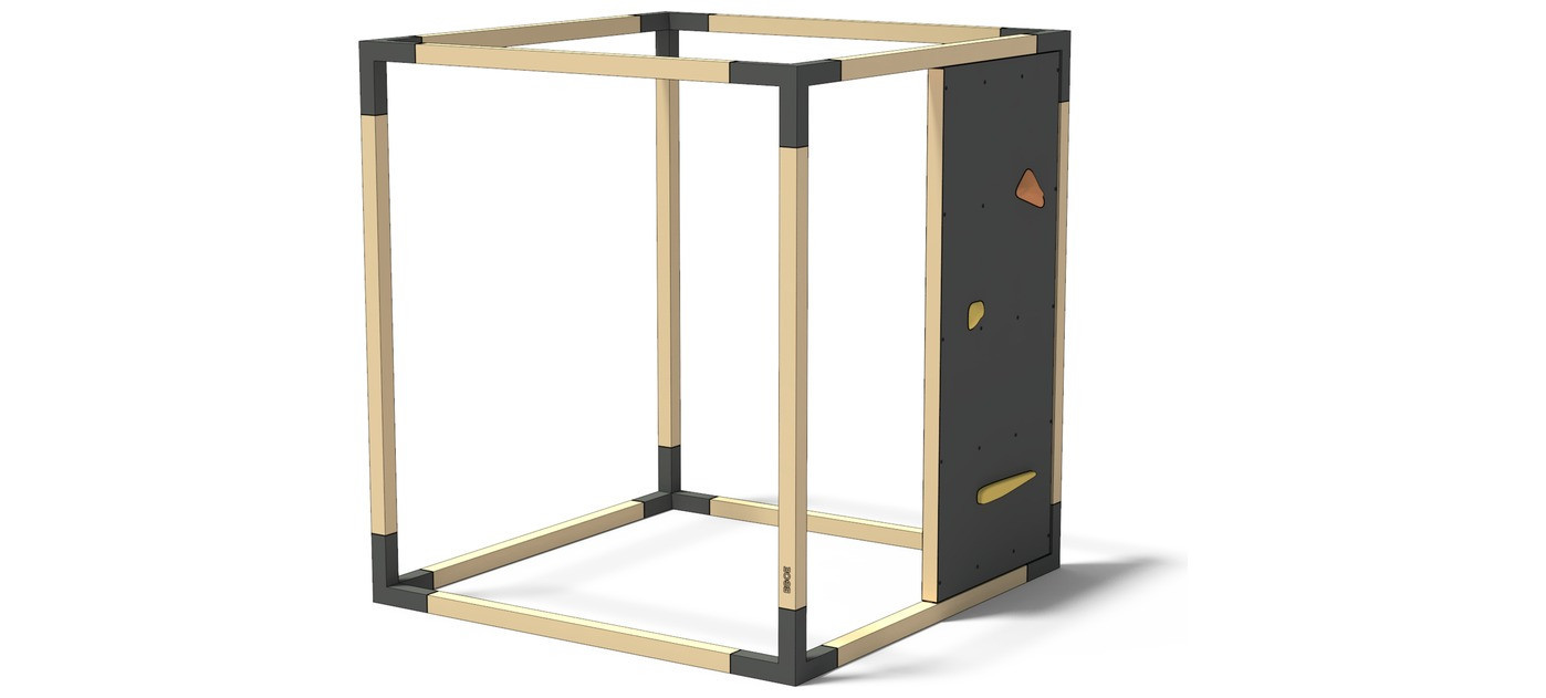 Egoe LEVA halbe Kreidetafel mit Klettergriffen, Sperrholz