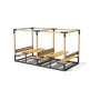 Egoe LEVA picnic double cube with integrated table and benches, larch