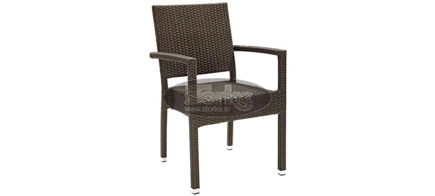 Casale Open stol z rokonasloni, barva: taupe