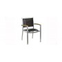 Mediterranea textylene armchair, color: silver/black