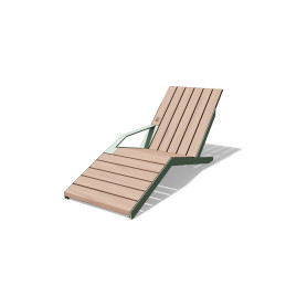 Egoe A deckchair with one armrest, A1-4651