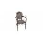 Paris textylene armchair, color: dark wood/black
