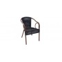 Royal 5 round armchair, color: dark wood/coffee