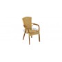 Royal 1 round stolica sa ručkama, boja: classic bamboo/natural
