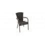 Royal 1 round armchair, color: dark wood/coffee mix