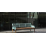Egoe A three-seat bench with armrests, A1-361, setting