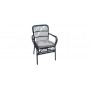 Duval armchair with cushion, color: dark wood