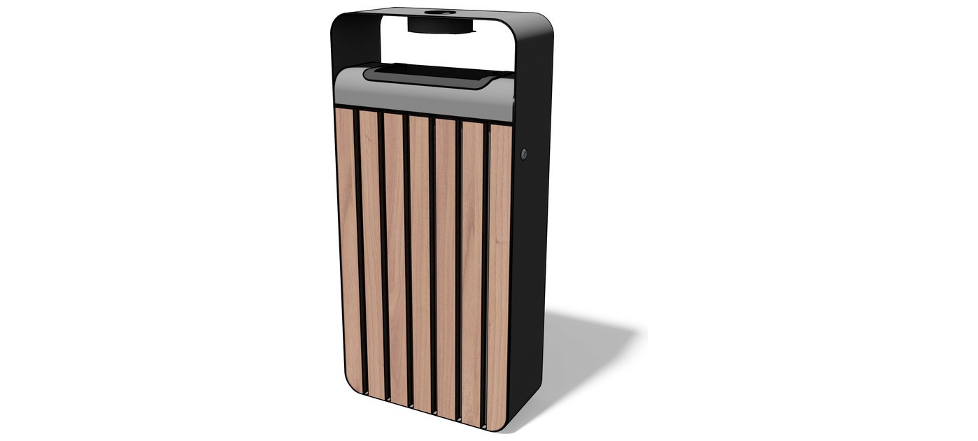 Egoe I litter bin with rain cover and ashtray, 60l, I20-5021
