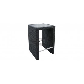 Ushape barska miza 70 x 70 cm, barva: črna