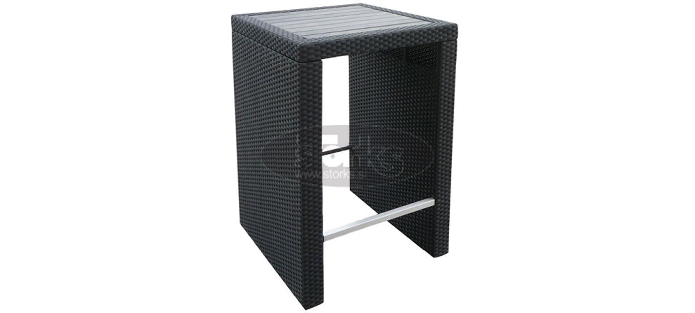 Ushape barska miza 70 x 70 cm, barva: črna