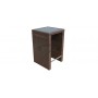 Ushape barska miza 70 x 70 cm, barva: rjavo usnje