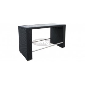 Ushape barska miza 70 x 160 cm, barva: rjavo usnje