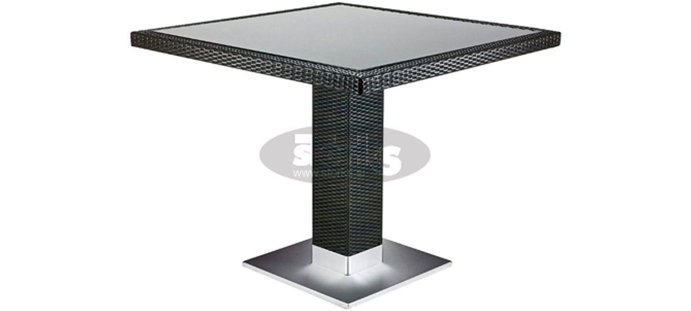 Casale miza 80 x 80 cm, barva: temno rjava