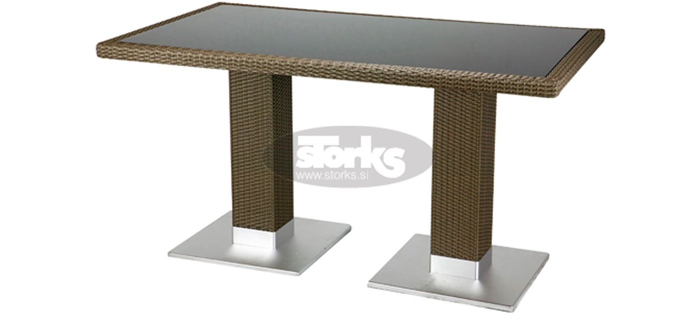 Casale table 80 x 140 cm, color: castana