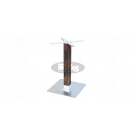 Casale wicker square table base, color: leather look brown