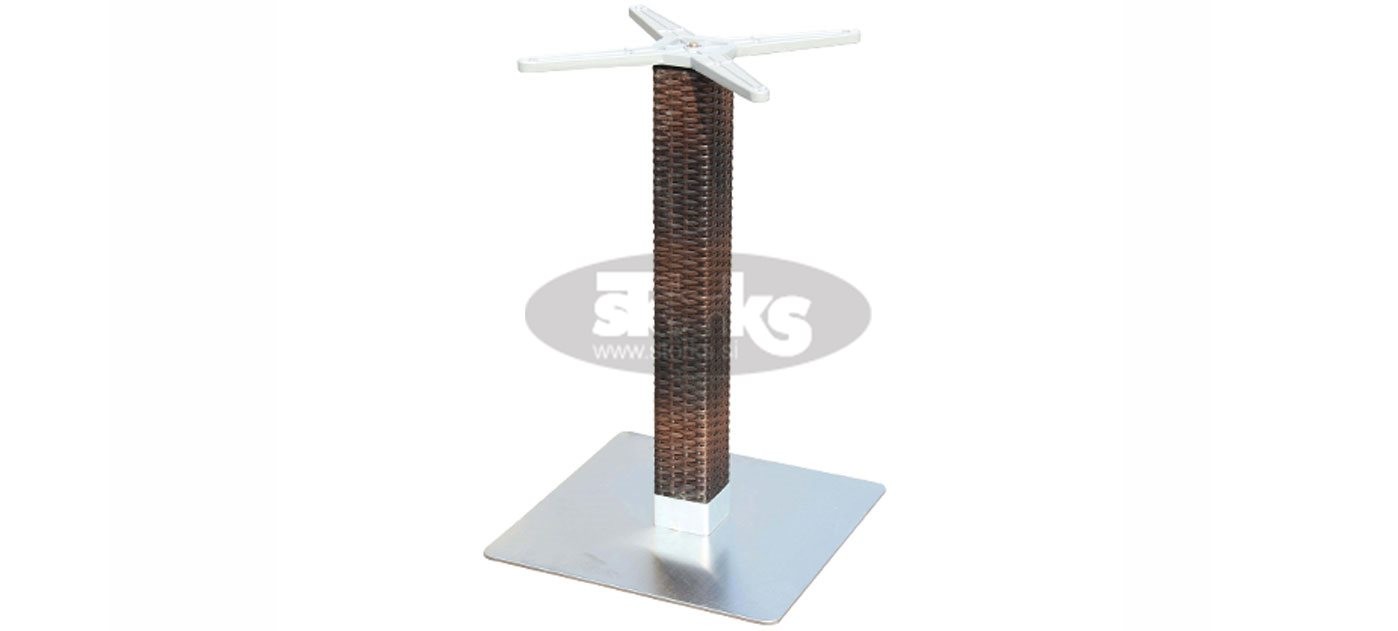 Casale wicker square table base, color: leather castana