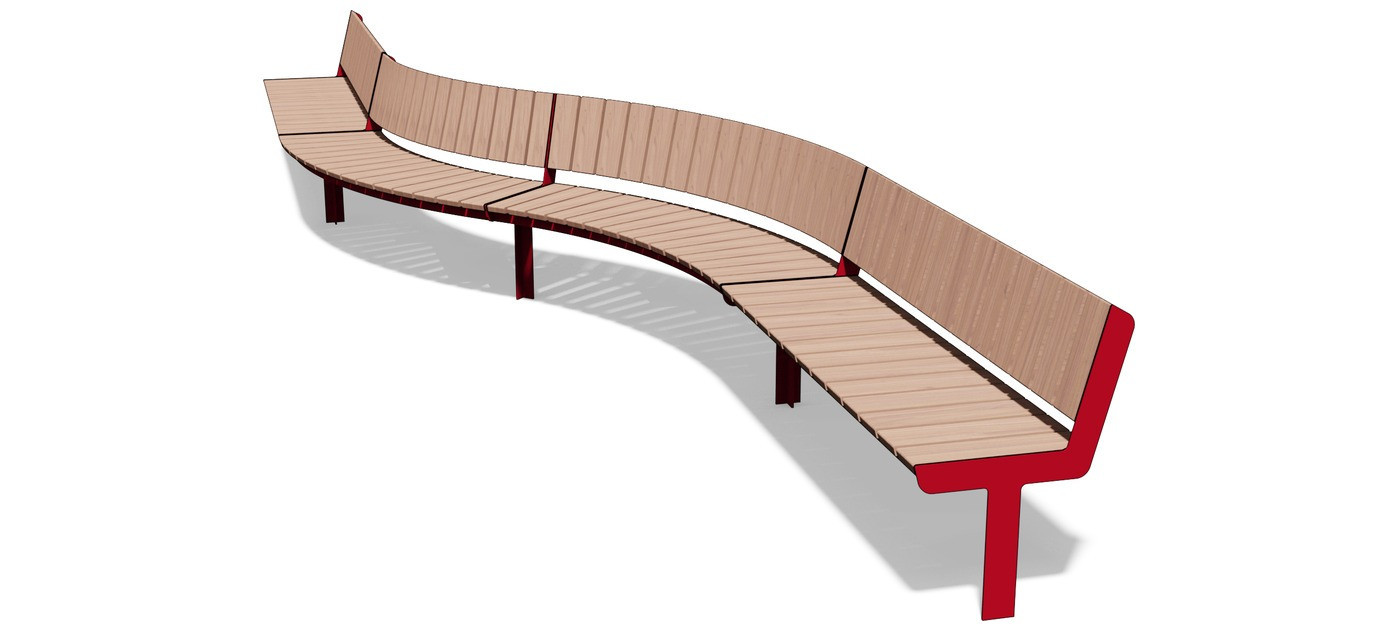 Egoe U curved bench - set, U3-SETS5