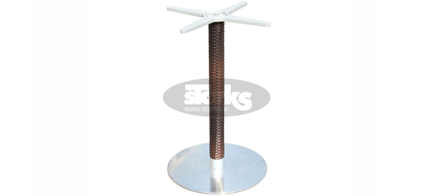 Casale wicker round table base, color: leather castana