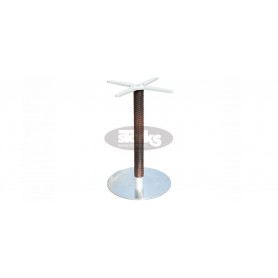 Casale wicker round table base, color: leather look brown