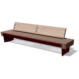 Egoe O bench without backrest 3m, O1-2611