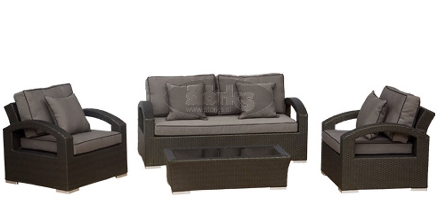 Cholat round SET, barva: krtačena siva