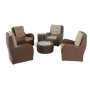 France round SET, color: dark miced brown