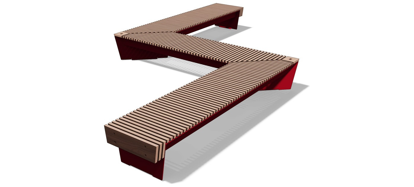 Egoe O S-shaped bench set, O1-2621-S1