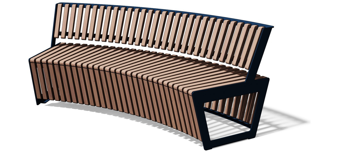 Egoe A three-seat circular bench, A4-2651