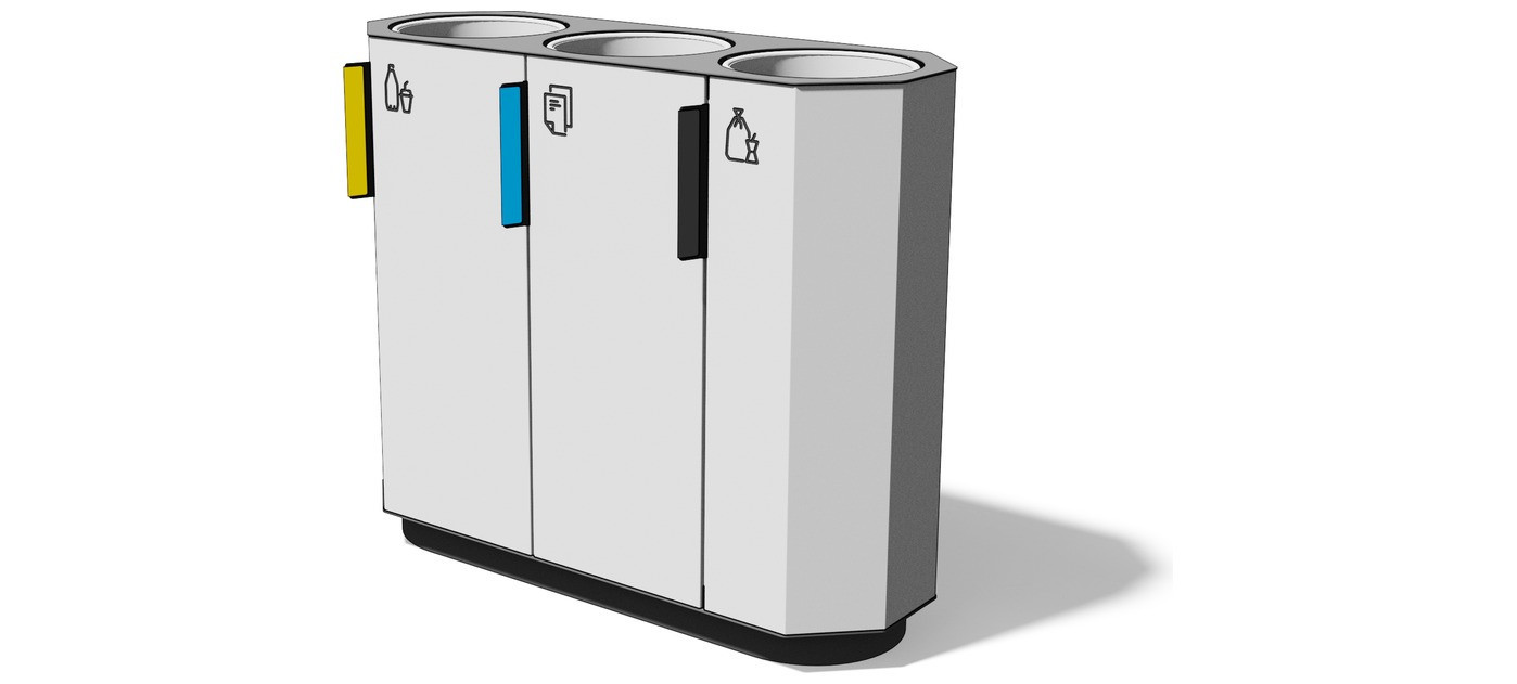 Egoe A litter bin for sorted waste, A20-3201