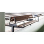 Egoe U two-sided bench with armrests, U1-350, setting