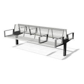 Egoe U two-sided bench with armrests, U1-390