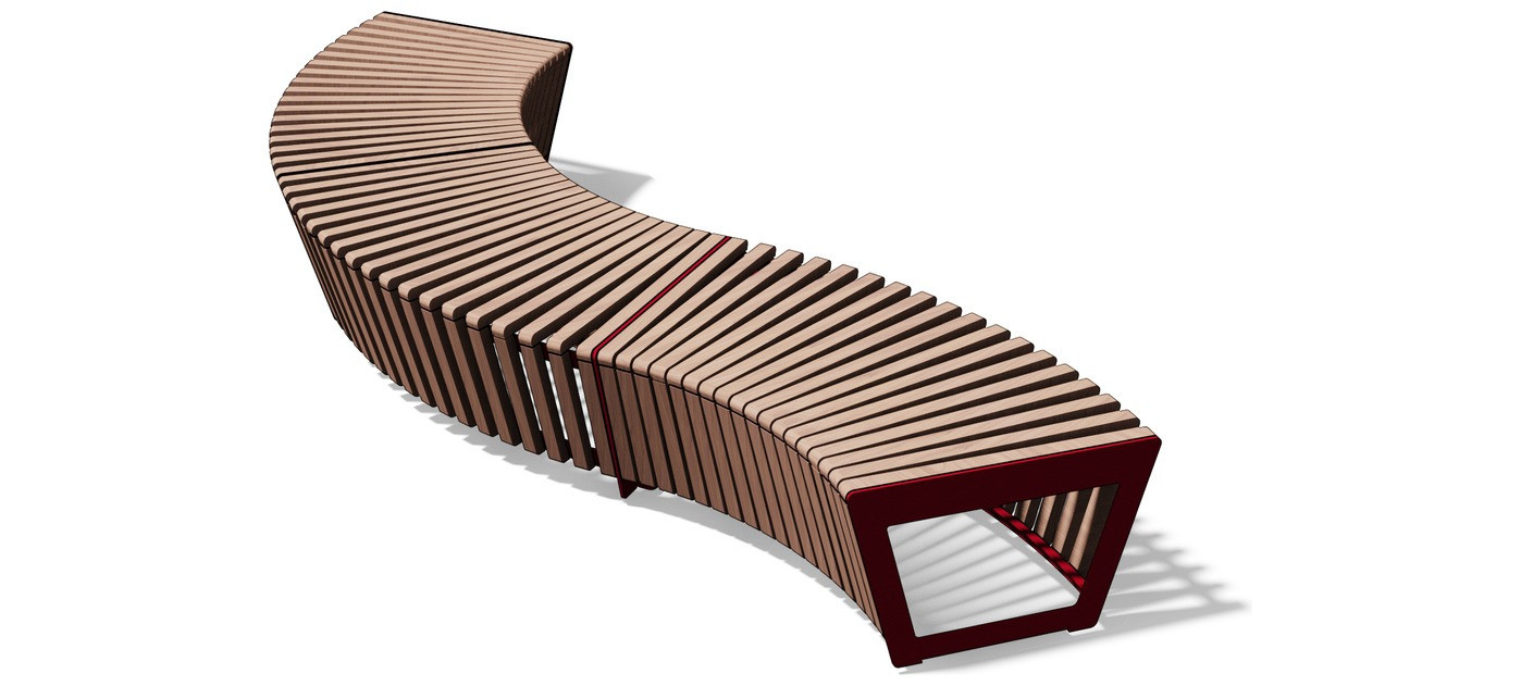 Egoe A circular bench - set, A4-SETS4