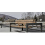 Egoe U two-sided bench with armrests, U1-450, setting