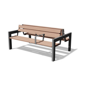 Egoe U two-sided bench with armrests, U1-451