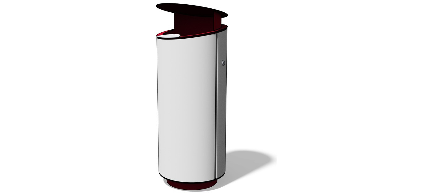Egoe U litter bin with rain cover and ashtray, 75l, U20-5421