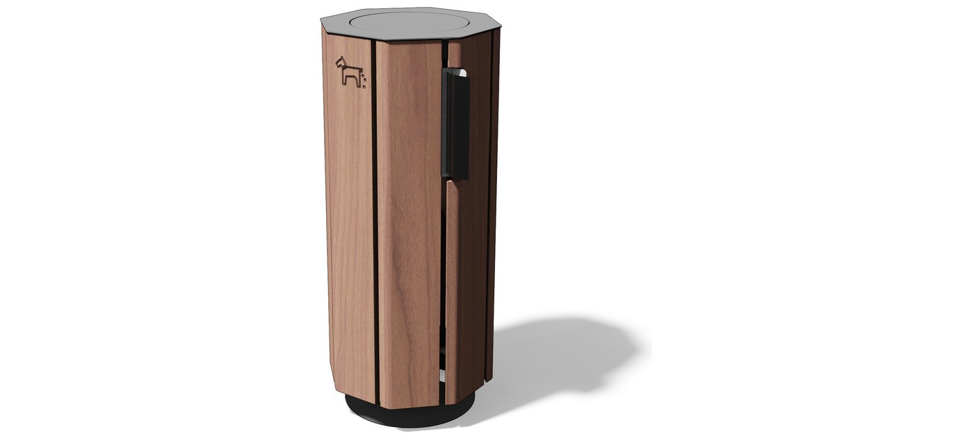 Egoe A litter bin with bags for dog excrement, A20-1151