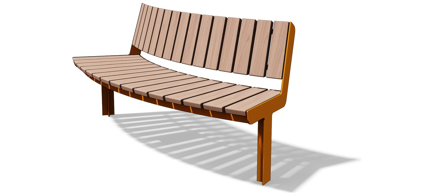 Egoe U curved bench R2000 / 30°, U3-600