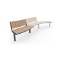 Egoe U zakrivljena klupa R2000 / 30°, U3-600, pogled 2
